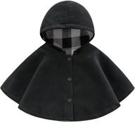 🧥 warm and stylish: scofeel baby and toddler boys & girls wool blend winter hooded capes poncho coat logo
