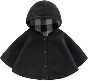 img 4 attached to 🧥 Warm and Stylish: SCOFEEL Baby and Toddler Boys & Girls Wool Blend Winter Hooded Capes Poncho Coat