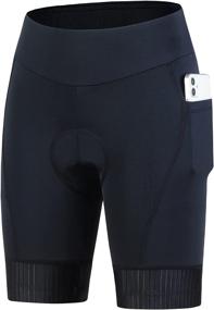img 4 attached to Beroy Women's Cycling Shorts with 4D Gel Padding, High Waist, Breathable Material, Spin Chamois, and Convenient Pockets