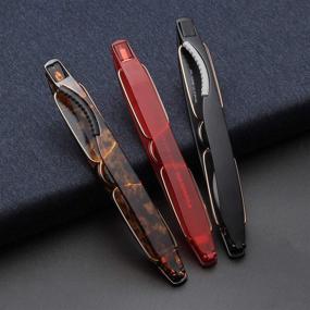 img 3 attached to LianSan 3-Pack Stylish Vintage 360° Rotating Unisex Reading Glasses Slim Mini Portable Lightweight Readers Glasses L7020