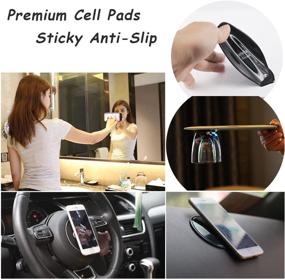 img 3 attached to [8 PACK] Premium Fixate Cell Pads by GES NET - Sticky Anti-Slip GEL Pads for UniversaI Use - Securely Holds Cell Phones, Radar Detectors, GPS, Whiteboards, Coins, Kitchen Cabinets, and More!