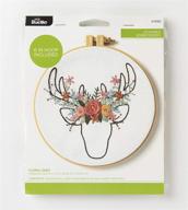 bucilla 47916e stamped embroidery floral logo