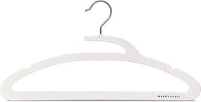 img 4 attached to Effortless Luxury: Mozu Hanger by Ensu 👔 Design - No-Stretch Eco-Friendly Wheat Straw Hangers (40-Pack)