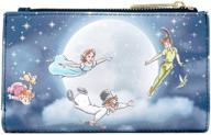 loungefly disney peter pan second star flap wallet: a magical must-have! logo