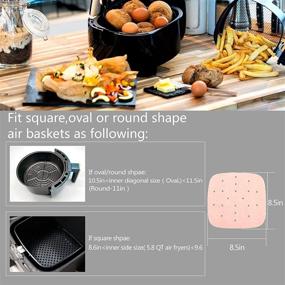 img 2 attached to 🍽️ Yandls Air Fryer Parchment Paper: 8.5 Inch Squares, Set of 200 - Perfect for Baking, Cooking, Grilling and Oven