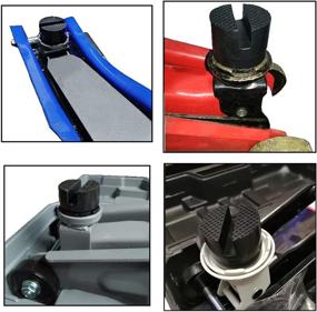 img 2 attached to 🚗 2pcs Universal Car Lifting Tool - AutoXbert Rubber Support Pad for Jack Stand Slot Adapter, Vehicle Maintenance Protector