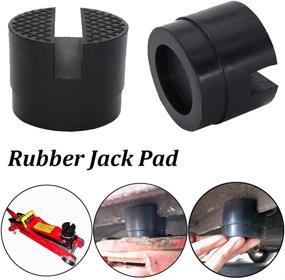 img 3 attached to 🚗 2pcs Universal Car Lifting Tool - AutoXbert Rubber Support Pad for Jack Stand Slot Adapter, Vehicle Maintenance Protector