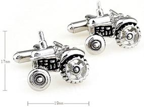 img 3 attached to MRCUFF Tractor Cufflinks Presentation Polishing Men's Accessories