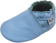 mejale soft soled leather moccasins baby boy girl shoes - non-slip infant toddler prewalker logo