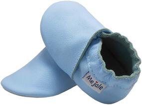 img 3 attached to Mejale Soft Soled Leather Moccasins Baby Boy Girl Shoes - Non-Slip Infant Toddler Prewalker