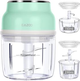 img 4 attached to 🧄 EAZOO Electric Mini Garlic Chopper: Cordless Food Processor for Garlic, Onion, Veggies - Portable & Efficient (150ml + 230ml)