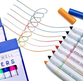 img 3 attached to 🖍️ Color Swell Washable Markers Bulk Pack: 18 Boxes of 8 Vibrant Colors (144 Total) - Ideal for Kids, Parties, and Classrooms