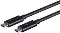 🔌 monoprice usb & lightning cable - 0.5m black, c18004gk thunderbolt 3 usb-c cable – 40gbps, support for dual 4k@60hz or 5k@60hz video, single-cable docking with notebook charging logo