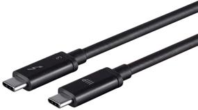 img 4 attached to 🔌 Monoprice USB & Lightning Cable - 0.5m Black, C18004GK Thunderbolt 3 USB-C Cable – 40Gbps, Support for Dual 4K@60Hz or 5K@60Hz Video, Single-Cable Docking with Notebook Charging