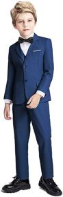 img 1 attached to Burgundy Formal Tuxedo Set for Boys - Toddler Dress Clothes - Suits & Sport Coats