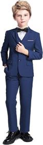 img 3 attached to Burgundy Formal Tuxedo Set for Boys - Toddler Dress Clothes - Suits & Sport Coats