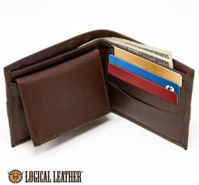 img 1 attached to 👝 Comfy Logical Leather Bifold Wallet