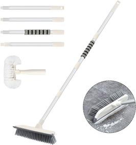 img 4 attached to 🧽 RMAI Floor Scrub Brush: Versatile Long Handle Scrubber for Shower, Bathroom, Tile, Kitchen, and more!