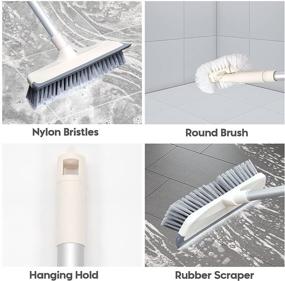 img 2 attached to 🧽 RMAI Floor Scrub Brush: Versatile Long Handle Scrubber for Shower, Bathroom, Tile, Kitchen, and more!