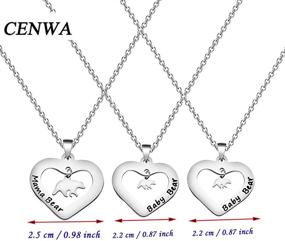 img 3 attached to 👶 CENWA Mama Bear and Baby Bear Necklace Set: Adorable Jewelry for Mother-Daughter Bond