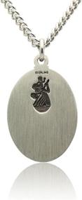 img 2 attached to ⚾ St. Christopher Baseball Medal: Sterling Silver Necklace with Rhodium Plating