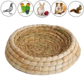 img 1 attached to 🐱 LWINGFLYER Bowl-Shaped Cat Scratch Board Pad: A Hand-Woven Rattan Grass Bed for Your Feline Friend