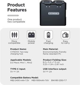 img 1 attached to 🔋 Cynova Mavic Mini 2 Two-Way Battery Charger: Ultimate DJI Mavic Mini/Mini SE Charging Hub & Drone Accessories Bundle (Note: Compatible with Mavic Mini & Mini 2/SE)