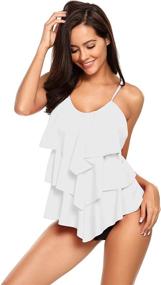 img 4 attached to 👙 UNibelle Control Tankini Swimsuits: Stylish Women's Clothing for Flattering Beach Looks