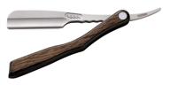 🪒 feather artist club ss folding straight razor with wood handle logo