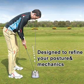 img 3 attached to 🏌️ Golf Putting Mirror with Practice Cup: Portable Alignment Trainer for Technique, Accuracy, Posture Improvement – Premium Training Aid for Men and Women with 10pcs Tees