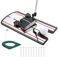 🏌️ golf putting mirror with practice cup: portable alignment trainer for technique, accuracy, posture improvement – premium training aid for men and women with 10pcs tees logo