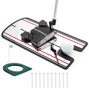 img 4 attached to 🏌️ Golf Putting Mirror with Practice Cup: Portable Alignment Trainer for Technique, Accuracy, Posture Improvement – Premium Training Aid for Men and Women with 10pcs Tees