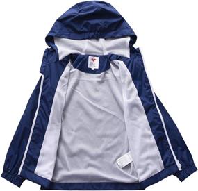img 2 attached to Lightweight Windproof Water Resistant Hooded Jacket for M2C Boys & Girls