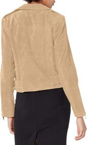 img 1 attached to Suede Belted Biker Jacket for Women - Bagatelle