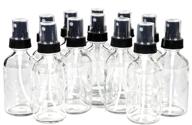 🍶 12-pack vivaplex 1 oz clear glass bottles with black fine mist sprayers logo