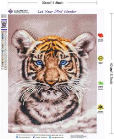 img 1 attached to Full Drill Tiger Diamond Painting Kit for Kids - Rhinestone Pictures for Bedroom Décor