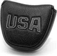 🏌️ premium usa magnetic mallet putter headcover - protect your golf club with durable thick pu leather for scotty cameron, odyssey, two ball, taylormade logo