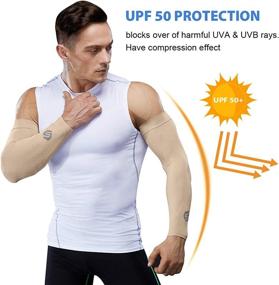 img 2 attached to 🌞 SHINYMOD Arm Sleeves for Men & Women - UV Protection Cooling UPF 50 Tattoo Cover