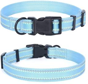 img 4 attached to 🐾 Mile High Life Night Glow Collar: Reflective Nylon Collar for Medium Dogs & Cats with Fluorescence Self-Luminescence Strap - Safe Night Walk Collars