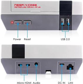 img 3 attached to 🕹️ GeeekPi NESPi 4 Корпус - Корпус Raspberry Pi 4 с безопасным выключением, сбросом и хранением SSD, вентилятором охлаждения и радиаторами - для Raspberry Pi 4 Model B