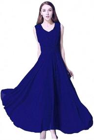 img 1 attached to Afibi Double Sleeveless Ruched Evening Women's Clothing