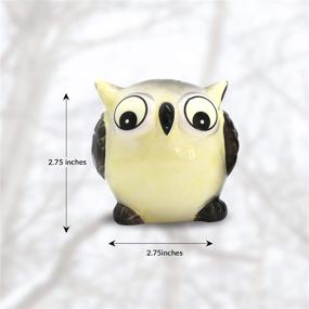 img 3 attached to 🧂 3 Piece Owl Salt and Pepper Shaker With Tray (Cream): Perfect Gifts for House Warming, Wedding, and Collectors