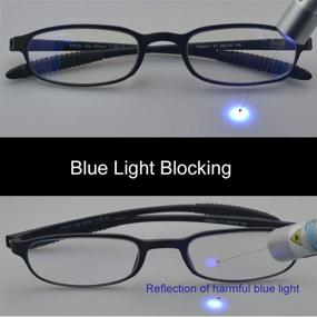 img 3 attached to 👓 Flexible Lightweight Plastic Portable Reading Glasses for Blocking Blue Light from Computers