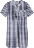 🌙 latuza cotton plaid nightshirt in navy & red - men's sleepwear & lounge attire logo