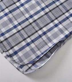 img 1 attached to 🌙 Latuza Cotton Plaid Nightshirt in Navy & Red - Men's Sleepwear & Lounge Attire