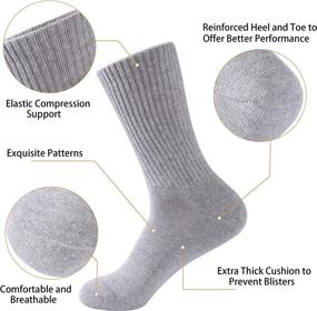 img 3 attached to 🧦 Ceafer Men's Knit Pattern Athletic Socks - Winter Wool Sports Socks for Cool Softness and Ultimate Comfort