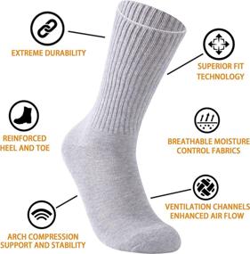 img 2 attached to 🧦 Ceafer Men's Knit Pattern Athletic Socks - Winter Wool Sports Socks for Cool Softness and Ultimate Comfort