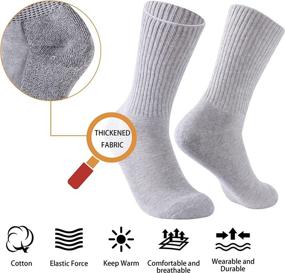 img 1 attached to 🧦 Ceafer Men's Knit Pattern Athletic Socks - Winter Wool Sports Socks for Cool Softness and Ultimate Comfort