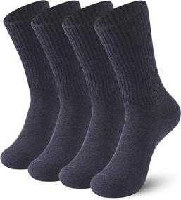 img 4 attached to 🧦 Ceafer Men's Knit Pattern Athletic Socks - Winter Wool Sports Socks for Cool Softness and Ultimate Comfort