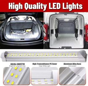 img 1 attached to 🚐 CZC AUTO 12V LED Interior Light Bar – RV Strip Light Fixtures with ON/Off Switch, Camp Shell Light, 48 LED Strip Lights Ideal for Van, Lorry, RV, Motorhome, Truck, Trailer, Boat, Cabinet, Camping – Pack of 8